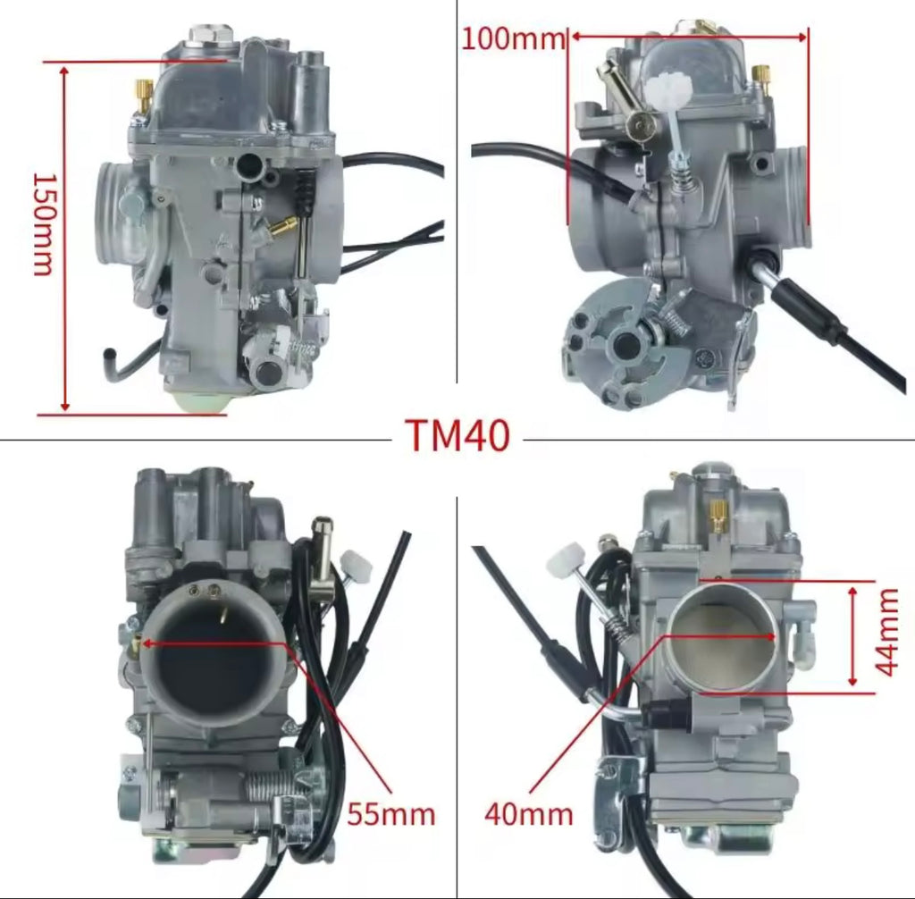 Carburateur racing TM40-6 Flatslide – Suzuki LTZ400 / DR650 / DRZ400 / DR600 – Remplacement Mikuni TM40