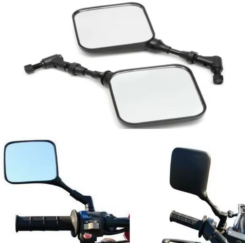 Rétroviseurs sport noirs – Suzuki DR200 / DR250 / DR350 / DRZ400 / DR650 – Lot de 2