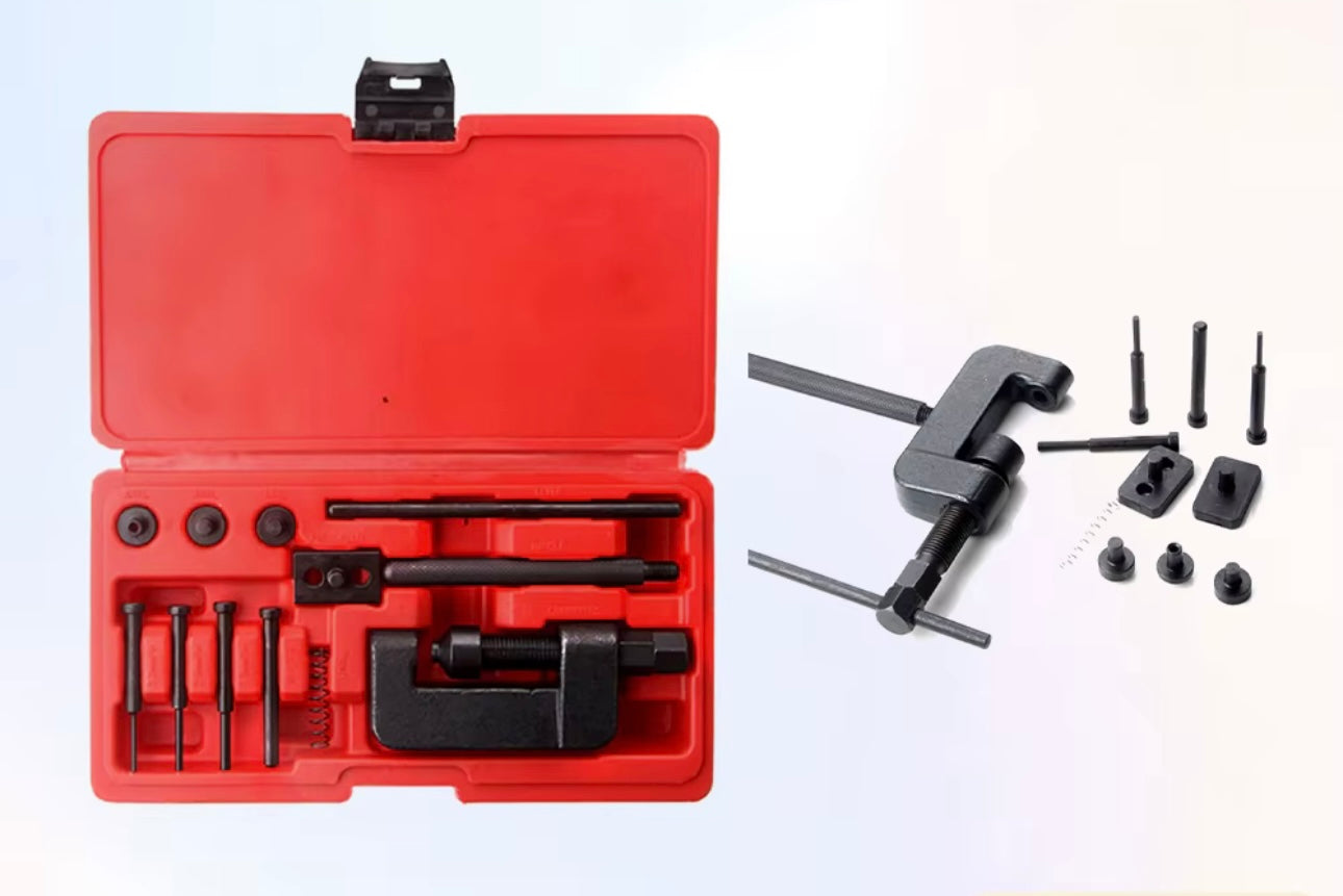 Podofo 13Pcs Motorcycle Bike Chain Breaker Tool Kit Riveting Cutter Kit Timing Chain Remover Kit Chain Cutter And Riveter