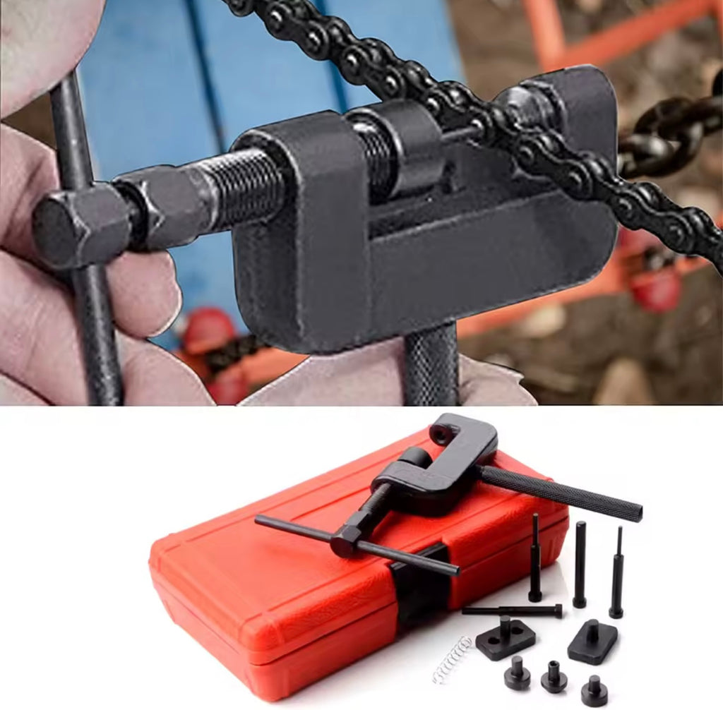 Podofo 13Pcs Motorcycle Bike Chain Breaker Tool Kit Riveting Cutter Kit Timing Chain Remover Kit Chain Cutter And Riveter