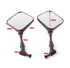 Rétroviseurs sport noirs – Suzuki DR200 / DR250 / DR350 / DRZ400 / DR650 – Lot de 2
